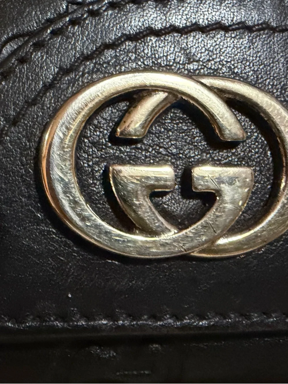 Gucci Dark Brown Embossed GG Leather Long Wallet with Gold Double G - Picture 6 of 10